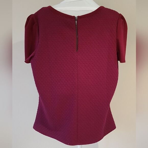 RICKI's NEW Gorgeous Mulberry Blouse Short Sleeve with  Back Zip * Large … - Picture 4 of 16